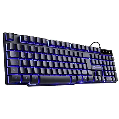 TECLADO GAMER VX GAMING HYDRA 107 TECLAS + 12 MULTIMÍDIA COM LED AZUL SENSACAO TECLA MECANICA – GT700 – Vinik