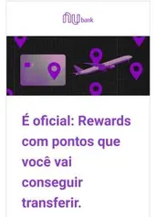 Nubank Rewards tranferir pontos para smiles (4 rewards = 1 Smiles)