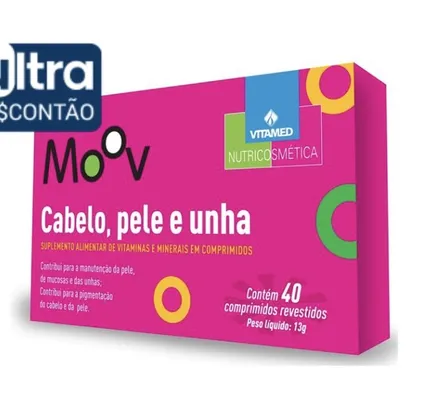 CABELO, PELE E UNHA MOOV 40 COMPRIMIDOS | R$4,99