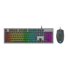 Kit Gamer Fortrek Ranger Grafite - Teclado, LED Rainbow, ABNT2 + Mouse - 70551