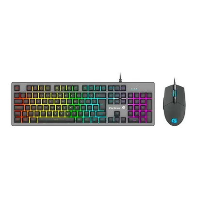 Kit Gamer Fortrek Ranger Grafite - Teclado, LED Rainbow, ABNT2 + Mouse - 70551