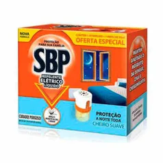 Repelente Elétrico Líquido SBP 45 Noites Cheiro Suave + Refil 35ml | R$ 7