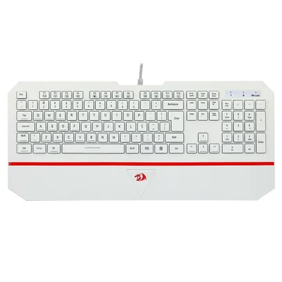 Teclado Membrana Redragon Karura 2, Apoio de Pulso, Atalhos Multimídas, ABNT2, Branco - K502W-N