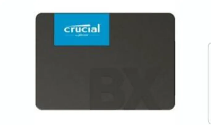 SSD Crucial BX500, 480GB, SATA, Leitura 540MB/s, Gravação 500MB/s - R$430