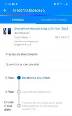 Smartphone Motorola Moto G 5G Plus 128GB | R$ 1844