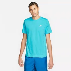 Camiseta Nike Sportswear Club Masculina Azul Tamanho (P,M,EEG,EG,G4)