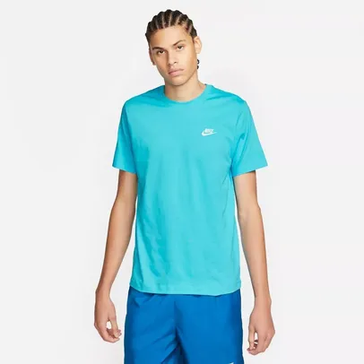 Camiseta Nike Sportswear Club Masculina Azul Tamanho (P,M,EEG,EG,G4)