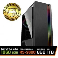 PC GAMER IDEAL 2018 AMD RYZEN 5 2600 / GEFORCE GTX 1060 6GB / DDR4 8GB / HD 1TB / 500W