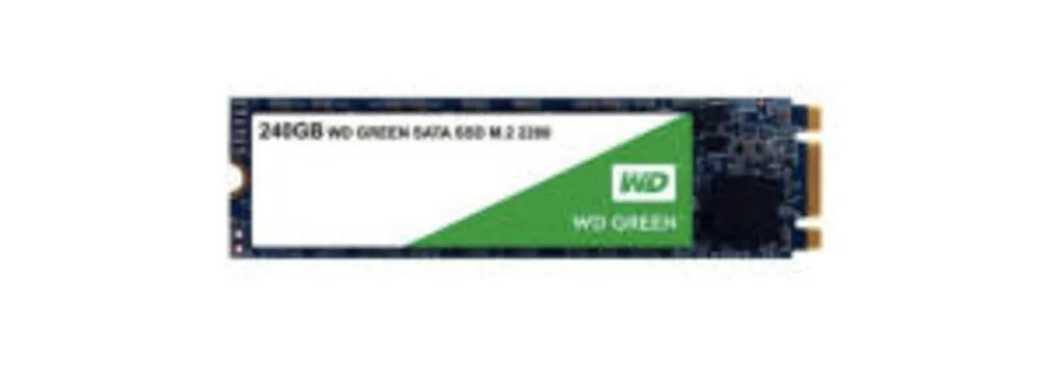 SSD WD Green, 240GB, M.2, Leitura 545MB/s - WDS240G2G0B | R$ 260