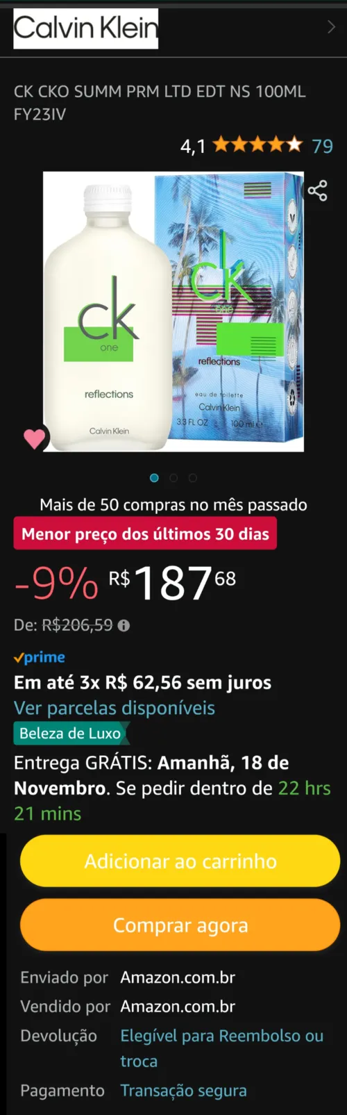 Imagem na descrição da promoção