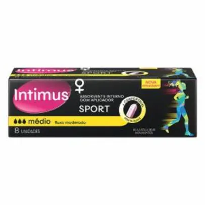 Absorvente Interno Intimus Sport Com Aplicador 8 Unidades | R$7