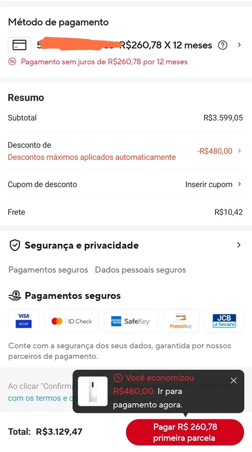 Imagem na descrição da promoção