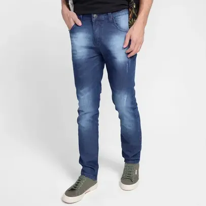 Calça Jeans Ecxo Masculina Cintura Média