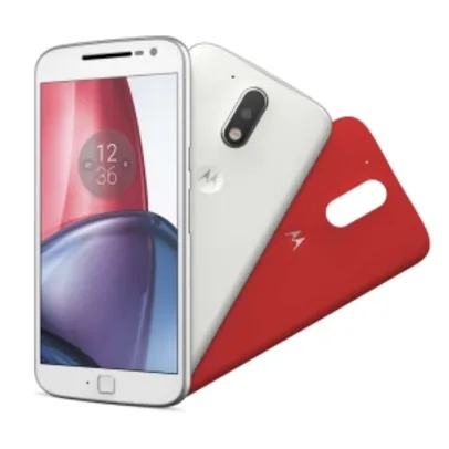 Smartphone Motorola Moto G4 Plus XT1640 Branco com 32GB por R$ 1079