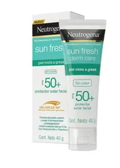 Neutrogena Sun Fresh Protetor Solar Facial Para Pele Oleosa Derm Care Sem Cor FPS 70, 40g