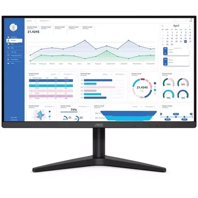 Monitor AOC 21.5” Full HD LED Widescreen 75hz Adaptive-Sync HDMI com Base Ajustável - 22B1HM5