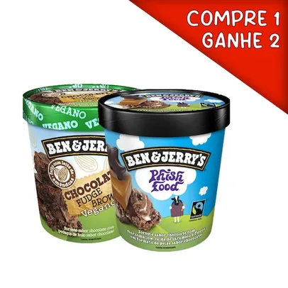 [SP] Sorvete Ben & Jerry's Phish Food 458ml + Chocolate Fudge Brownie Vegano 458ml (Leve 2 pague 1)