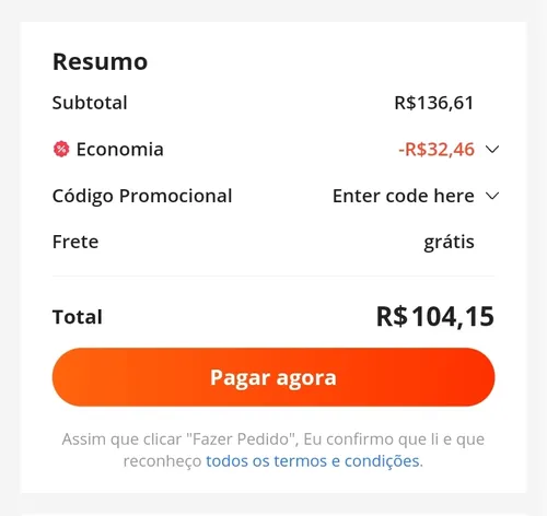 Imagem na descrição da promoção