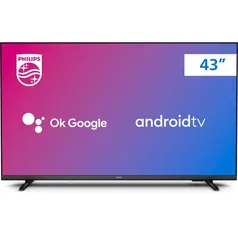 PHILIPS Smart TV 43" Full HD Android 43PFG6917/78, Google Assistant, Comando de Voz, HDR, 3 HDMI, Wifi 5G, Bluetooth 5.0, Dolby Atmos