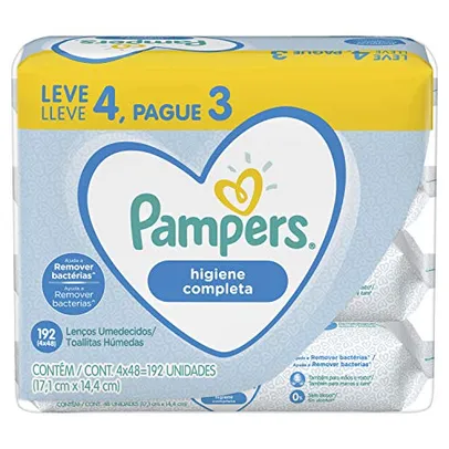 Lenços Umedecidos Pampers Higiene Completa - 192 lenços