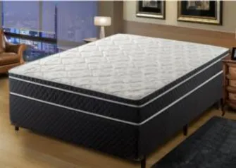 Cama Box Casal Umaflex Dubai com Eurotop e Molas Bonnel | R$719