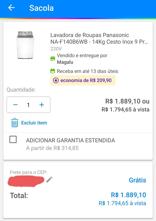 Imagem na descrição da promoção