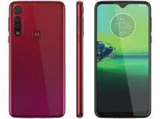 Smartphone Motorola G8 Play 32GB Vermelho Magenta Tela 6,2" Câmera Tripla 13MP Selfie 8MP Dual Chip Android 9