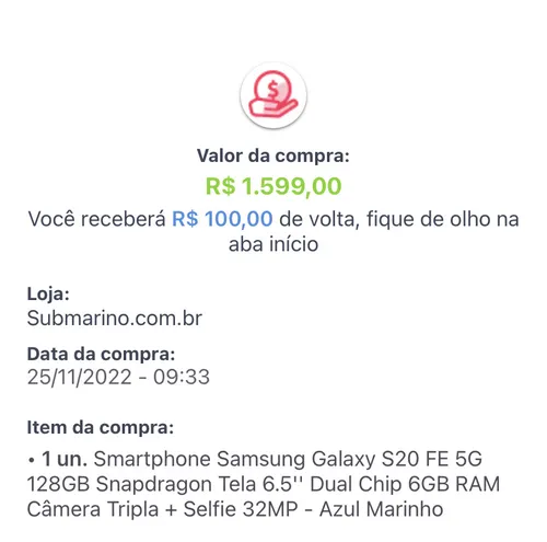 Imagem na descrição da promoção