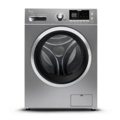 Máquina de Lavar 11kg Midea Storm Wash grafite com cesto inox4D e motor inverter