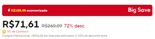 Imagem na descrição da promoção