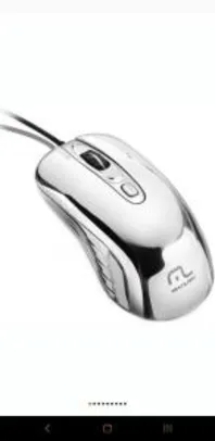 Mouse Gamer Warrior Chrome Led USB Cromado - MO228