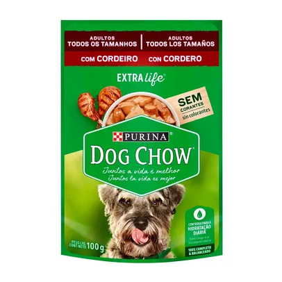 [L6P5 Regional ] Ração Úmida para Cachorro Adulto Purina Dog Chow Cordeiro com Molho Sachê 100g