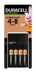 Carregador De Pilhas Recarregáveis Duracell Aa/aaa Com 4 Aa