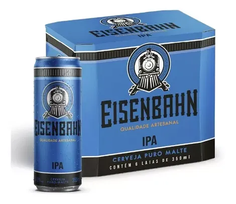 Cerveja Eisenbahn American IPA lata 350ml - Pack 6 un.