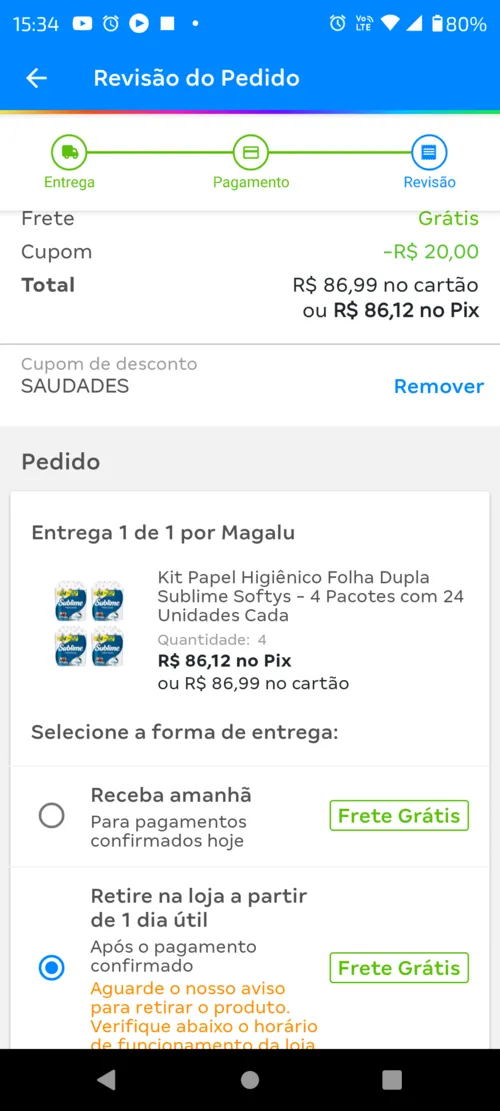 Imagem na descrição da promoção