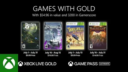 Games With Gold de Julho de 2022 | Xbox Live