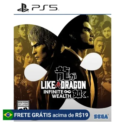 Jogo Like a Dragon Infinite Wealth PS5 Midia Fisica