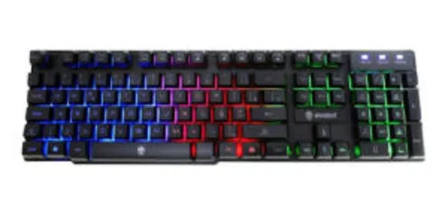 Teclado Gamer Semi Mecanico Eg206rb Hawke Com Fio Evolut