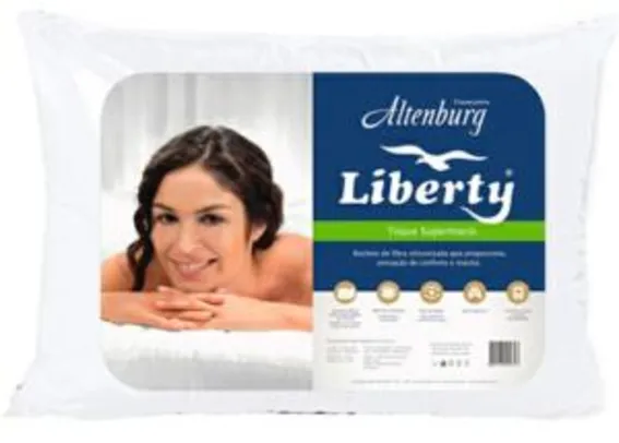 Travesseiro Fibra Siliconizada Anti Alérgico Liberty R$30