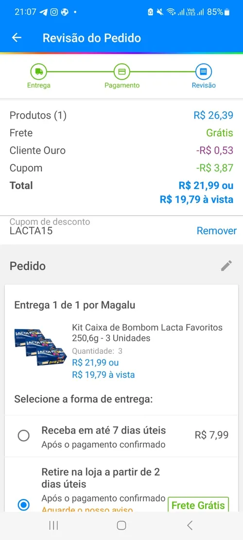 Imagem na descrição da promoção