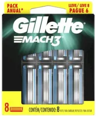 Gillette Mach 3 - pack com 8 unidades