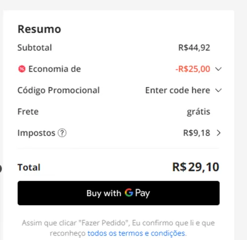 Imagem na descrição da promoção