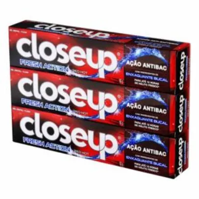 Creme Dental em Gel Closeup Proteção 360º Red Hot Leve 3 Pague 2 90g | R$5