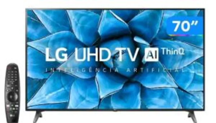 (C. ouro + Magalupay R$ 200) Smart tv UHD 4K LED 70 lg 70UN7310PSC Wi-fi HDR | R$ 3894