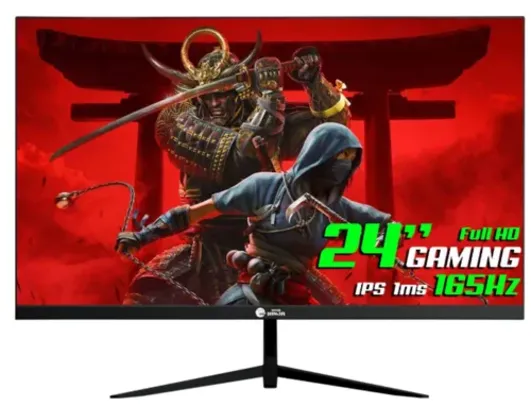 Monitor Gamer Ninja Tenseigan, 24 Pol, Full HD, IPS, 1ms, 165Hz, FreeSync, HDR, HDMI/DP, Black, MGN-006-24B