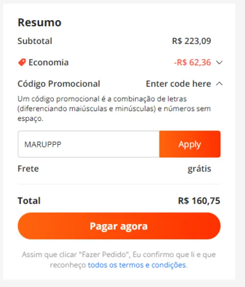 Imagem na descrição da promoção