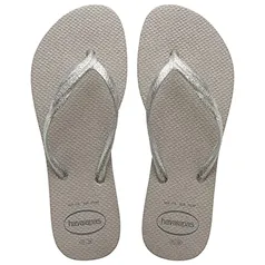 Chinelo Fantasia Gloss, Havaianas, Feminino, Cinza Gelo, 33/34