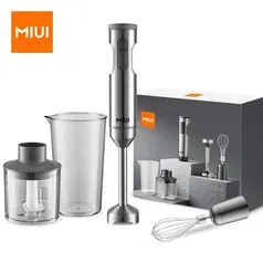 [Taxa Inclusa/Moedas - R$ 84] Mixer de Alimentos Xiaomi MIUI, Copo de Mistura, Processador 500ml, 4 em 1, Aço Inoxidável, 1000W