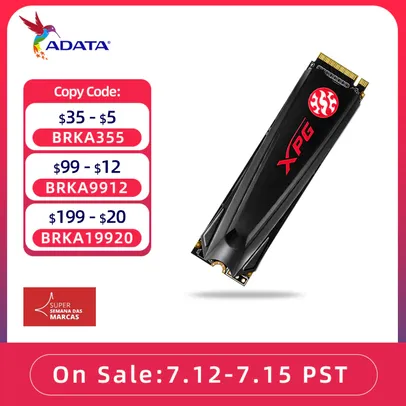 SSD m2 NvMe Adata xpg gammix s11 lite - 512GB R$ 291