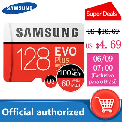 [Novos Usuários] MicroSD 128GB Samsung Evo U3